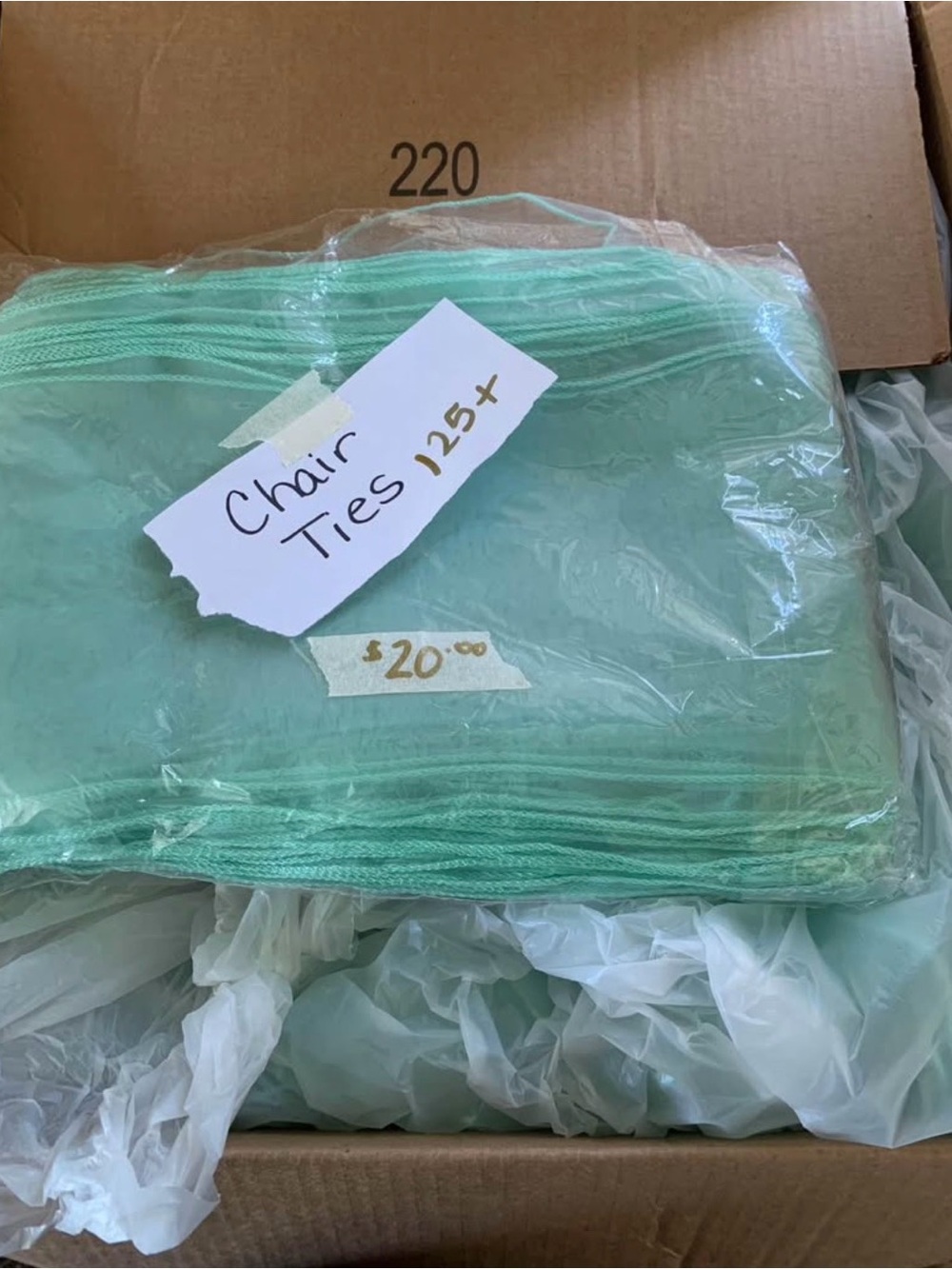 Mint Green Chair Ties - Party Decor